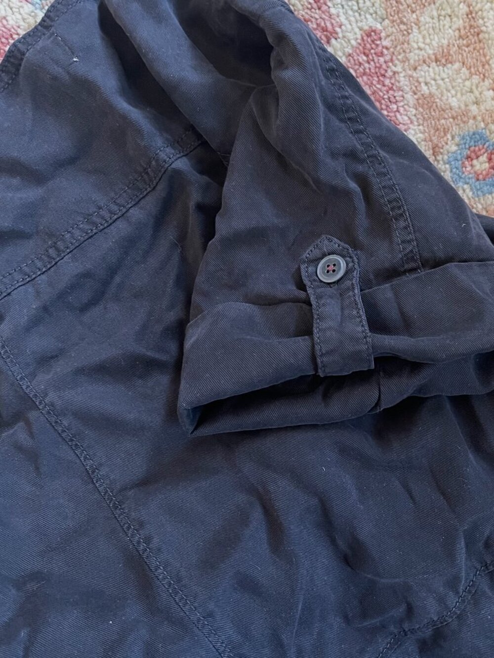 Pilcro & the Letterpress Anthropologie Black Utility Shirt Dress Size M - Picture 5 of 6